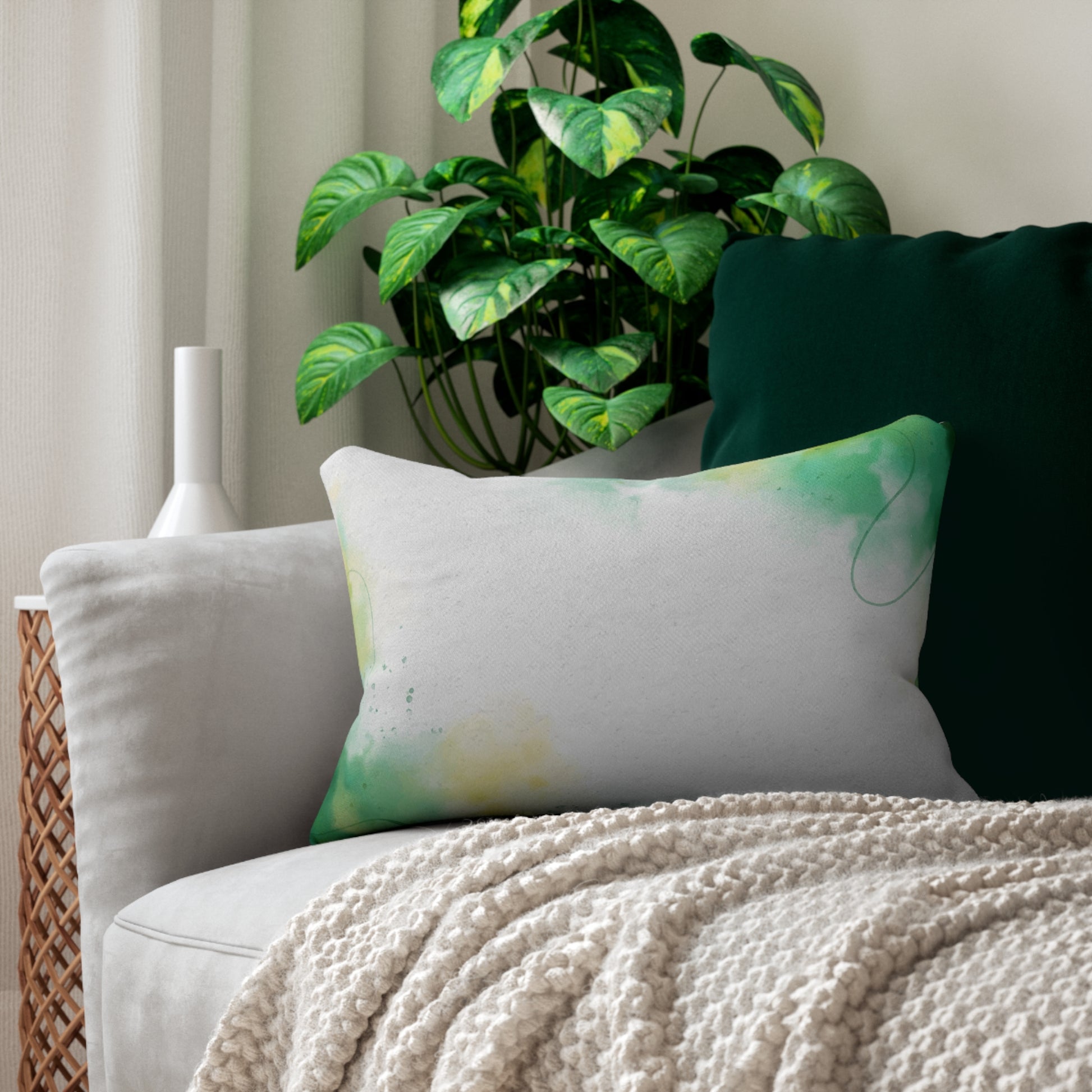Abstract Watercolor Pillow