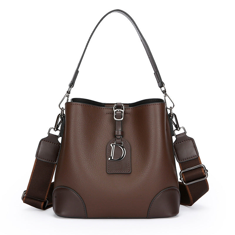 Women's Contrast Color Bucket Bag Shoulder Bag Crossbody Bag