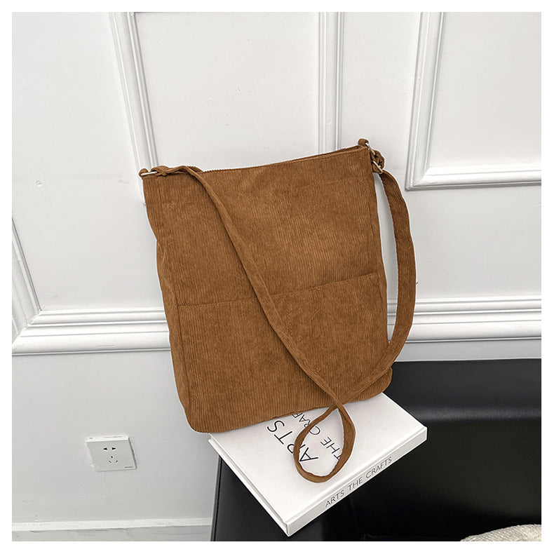 Winter New Women's Large Capacity Literary Canvas Bag