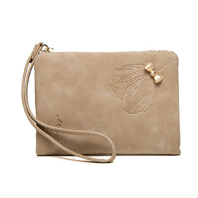 Frosted PU ladies short wallet