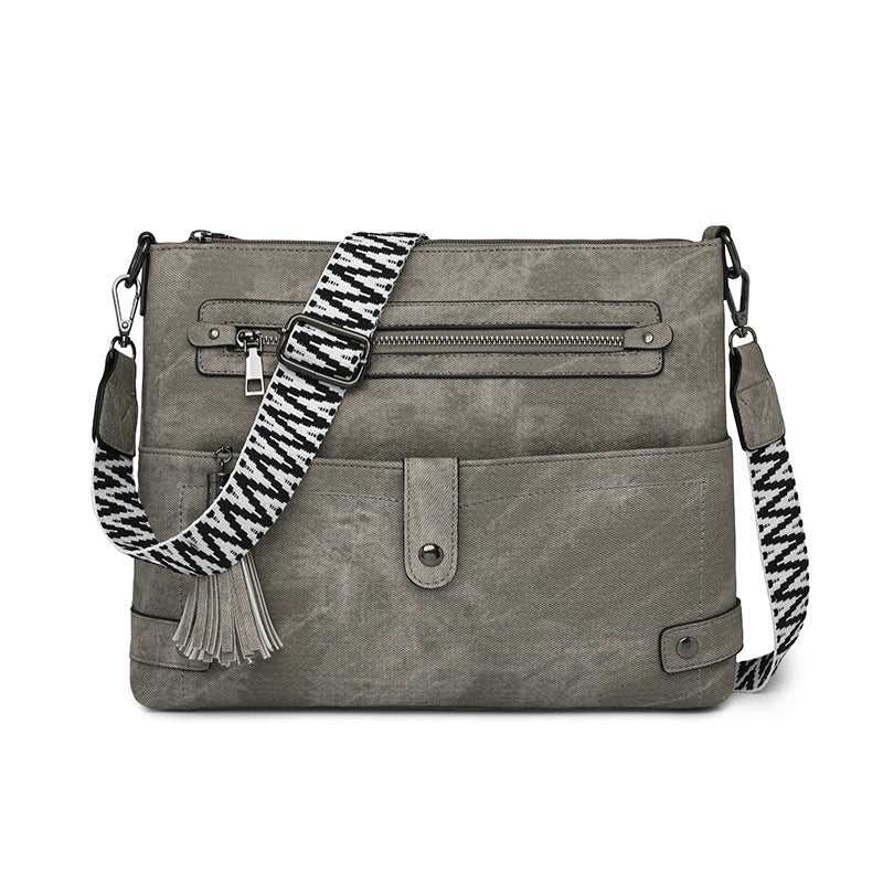 Retro Washed Leather Shoulder Messenger Bag