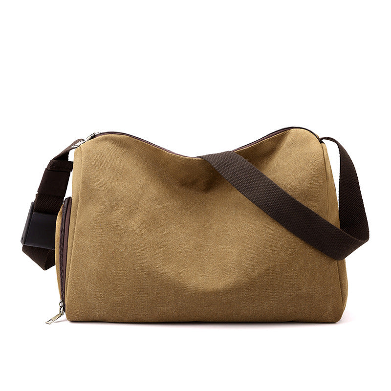 Retro Canvas Sports Gym Large-capacity Crossbody Bag