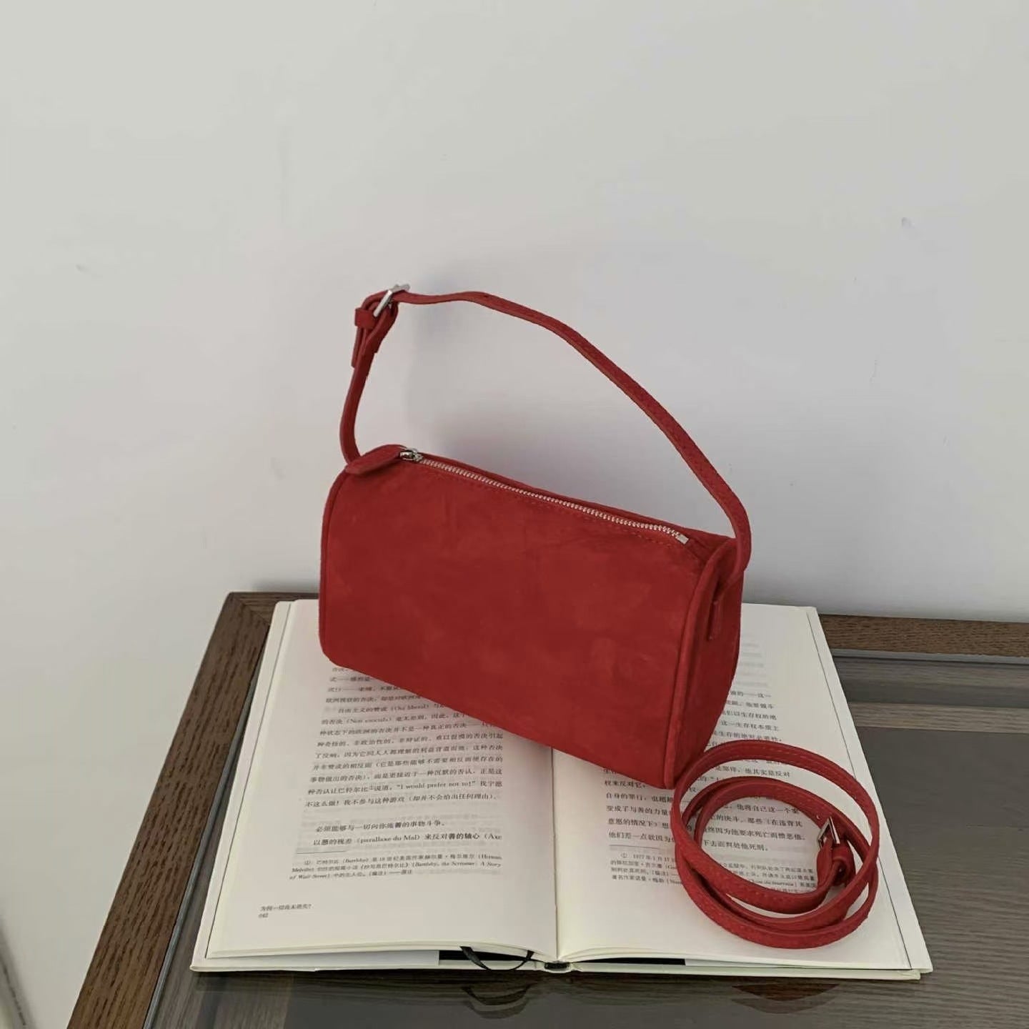 Suede Underarm Mini Small Handbag