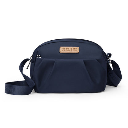 Pleated Oxford Cloth Shoulder Messenger Phone Bag