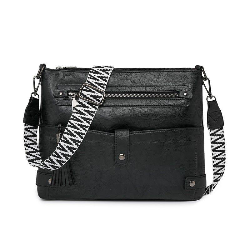 Retro Washed Leather Shoulder Messenger Bag