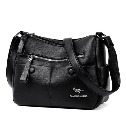 Middle-aged Mom Shoulder Simple All-matching Soft Leather Bag