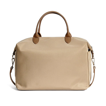 Nylon Waterproof Cloth With Leather Handbag Simple Large Capacity Shoulder Bag