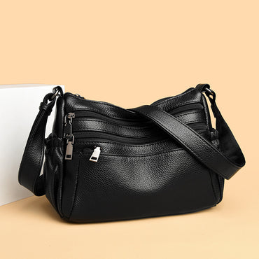 Women's Crossbody Leather Simple First Layer Cowhide Shoulder Bag