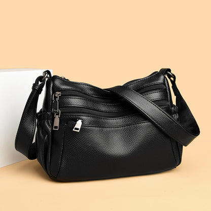 Women's Crossbody Leather Simple First Layer Cowhide Shoulder Bag