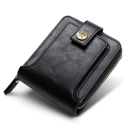 Men's Wallet Retro Horizontal Zipper Change