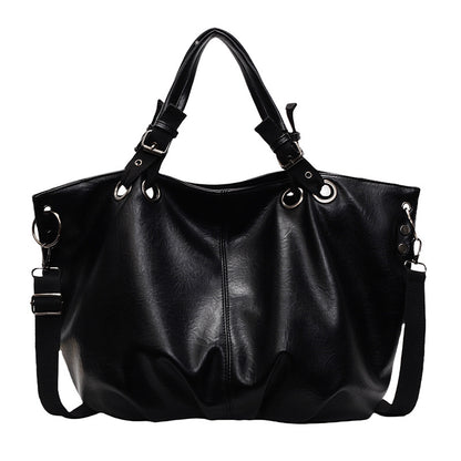 Solid Color Portable One-shoulder Tote Women's Bag