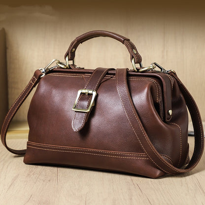 Top Layer Cowhide Dual-use Women's Shoulder Messenger Bag Large Capacity