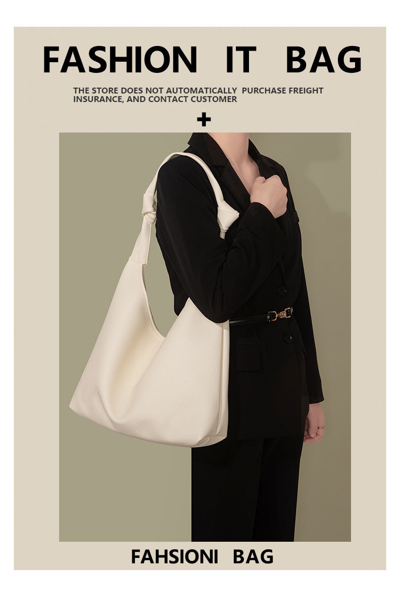 Soft Leather Tote Big Bag Fashion Simple Shoulder Bag