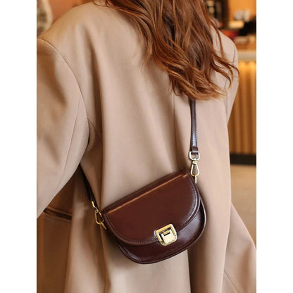 Vegetable Tanned Top Layer Cowhide Shoulder Bag Girl