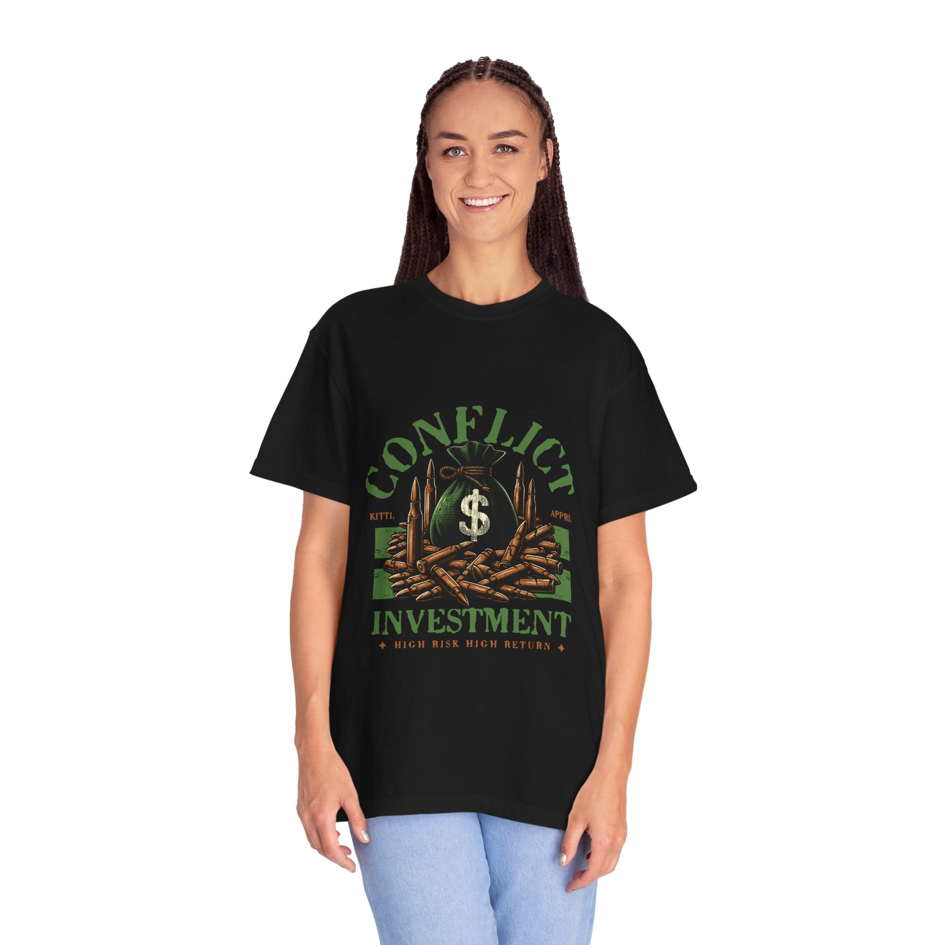 Money Bag and Bullet  Garment-Dyed T-shirt