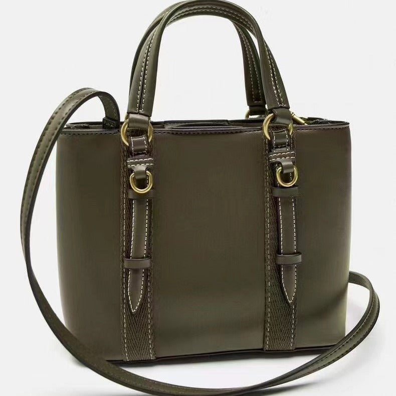 Women's Olive Green Mini City Portable Messenger Bag