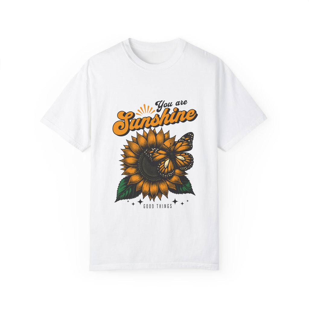 Sunflower and butterfly Garment-Dyed T-shirt