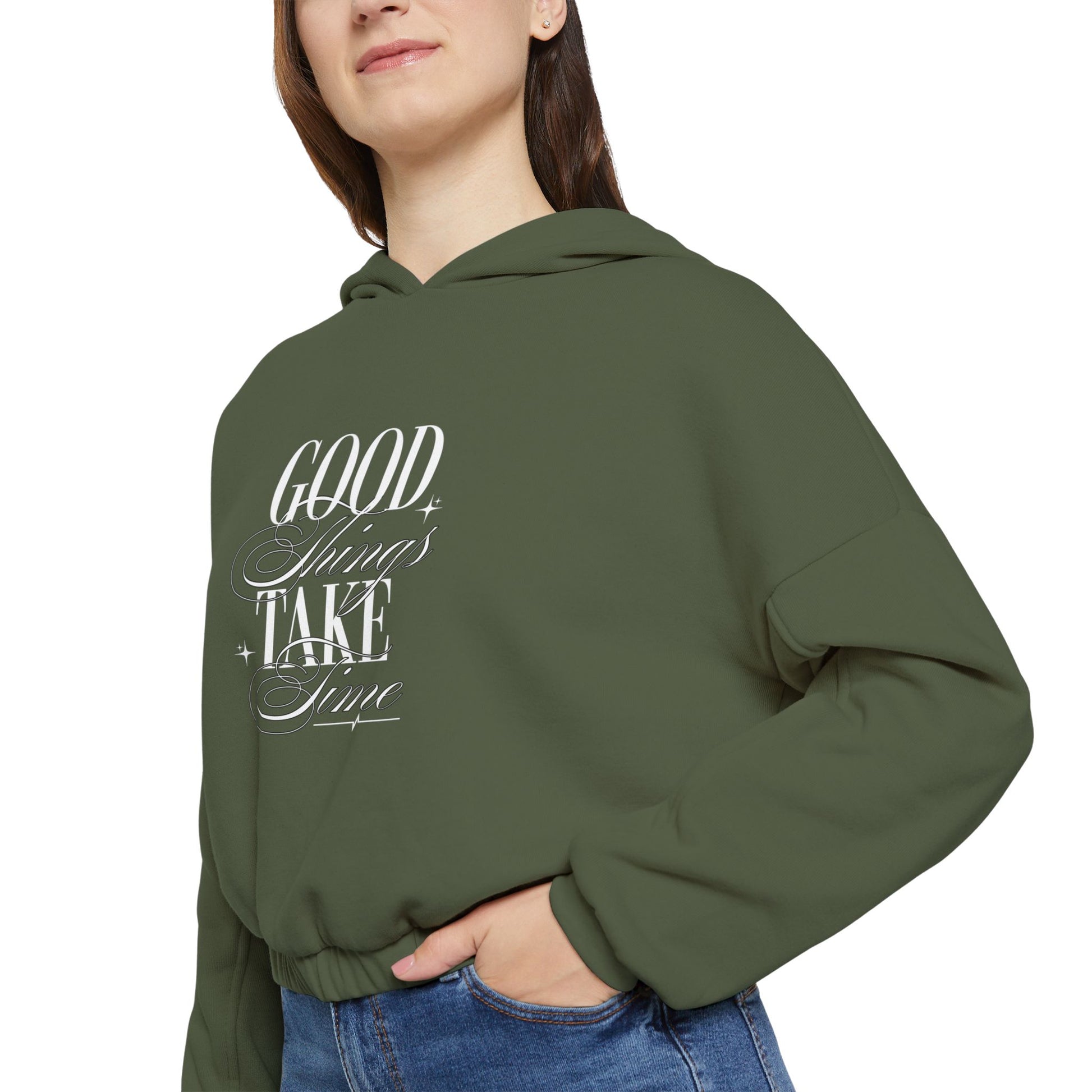 Good Vibe Cinched Bottom Hoodie