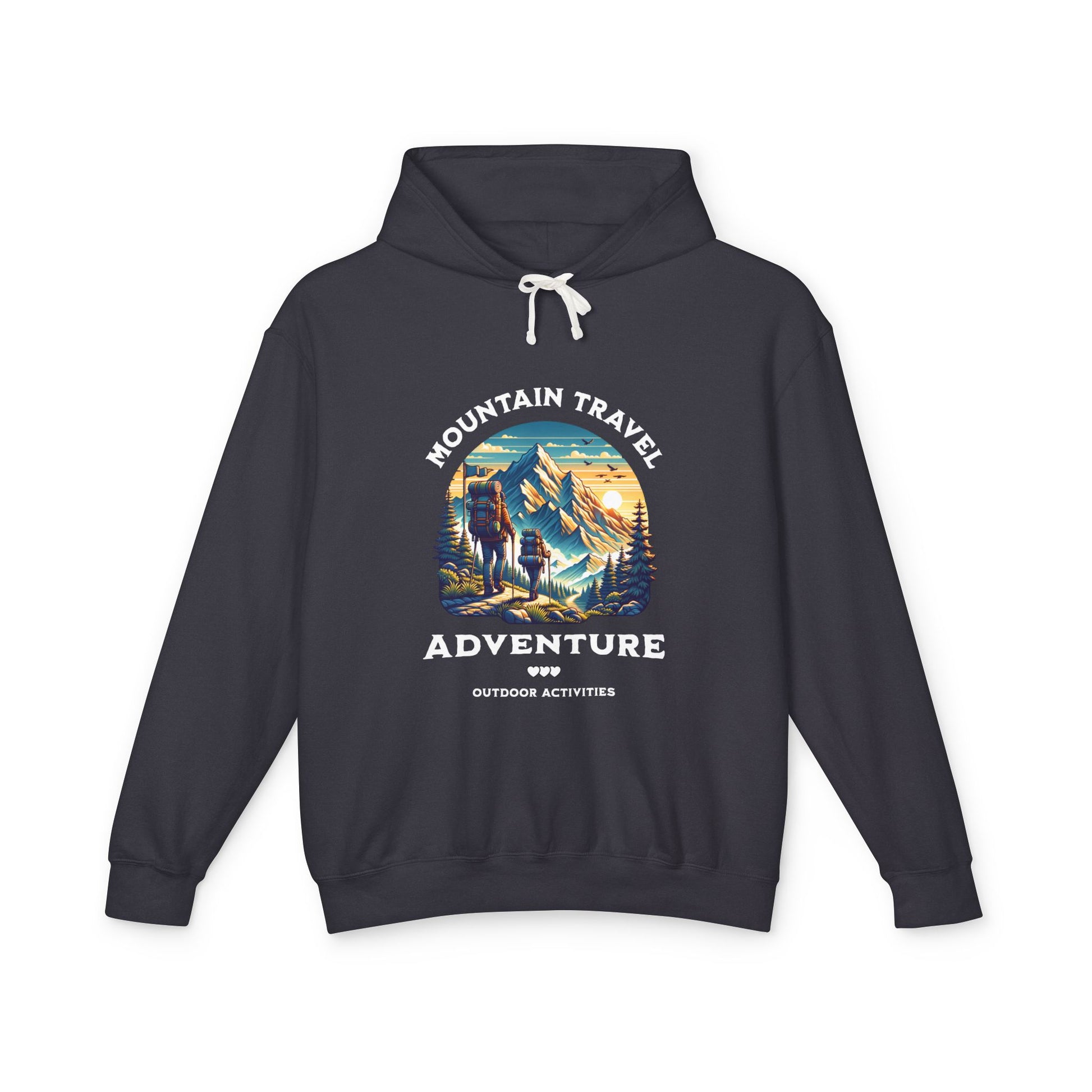 Mountain Travel Adventure  Lightweight Hooded Sweatshirt