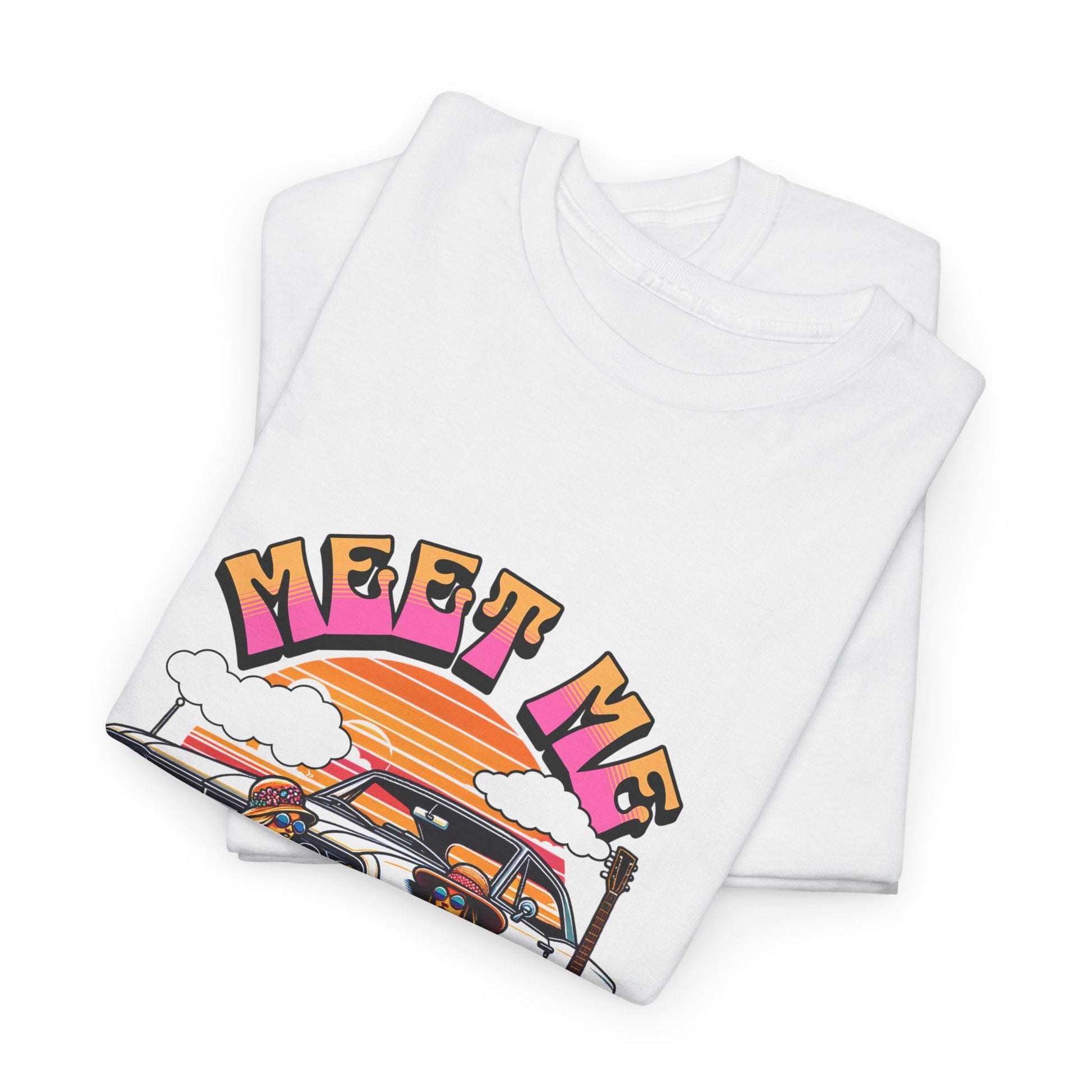 Meet Me at the Beach - Sunset Paradise Heavy Cotton Tee