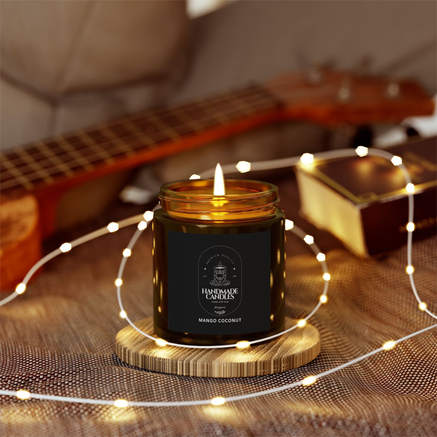 Mango coconut scented Candle