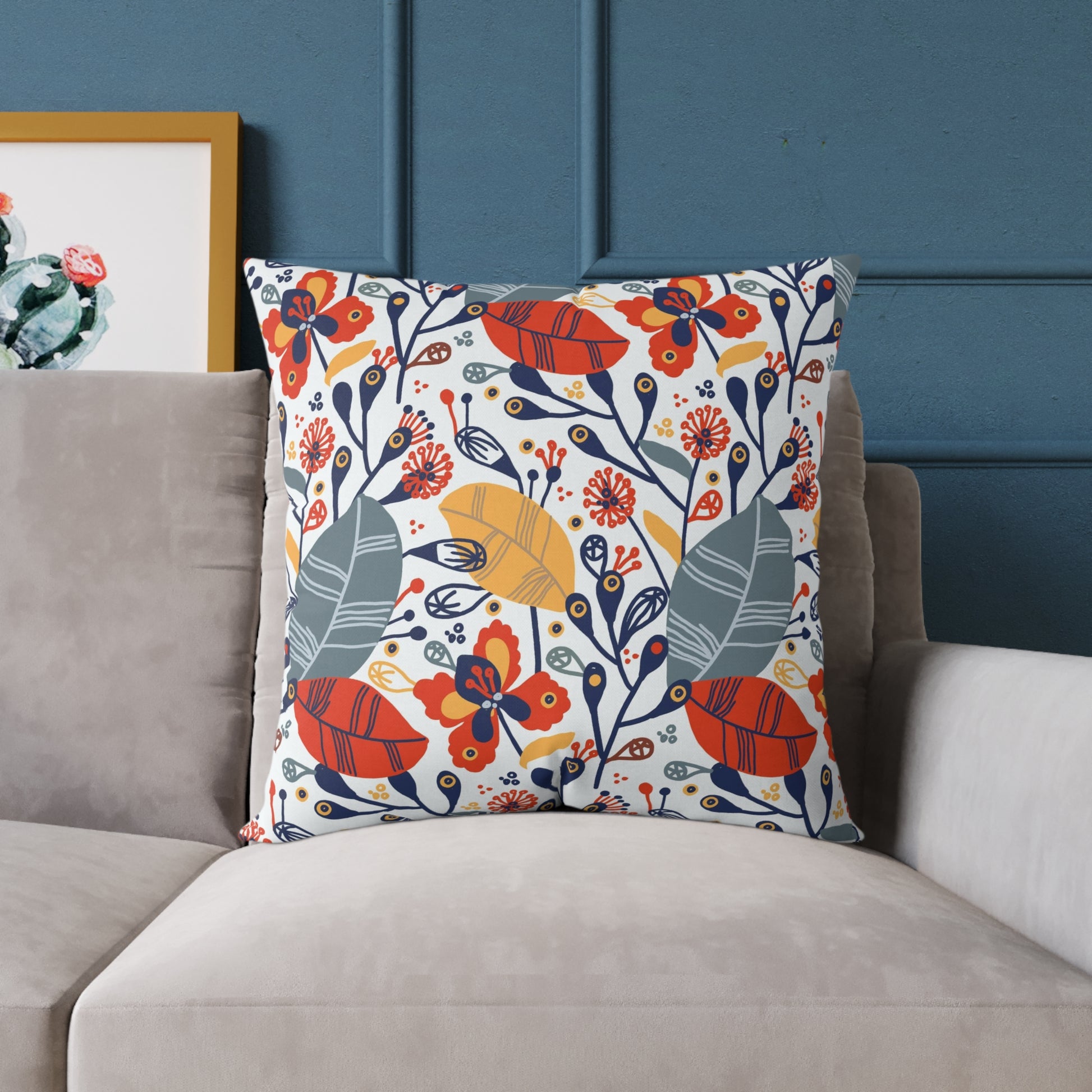 Canvas Pillow Exotic Flowers