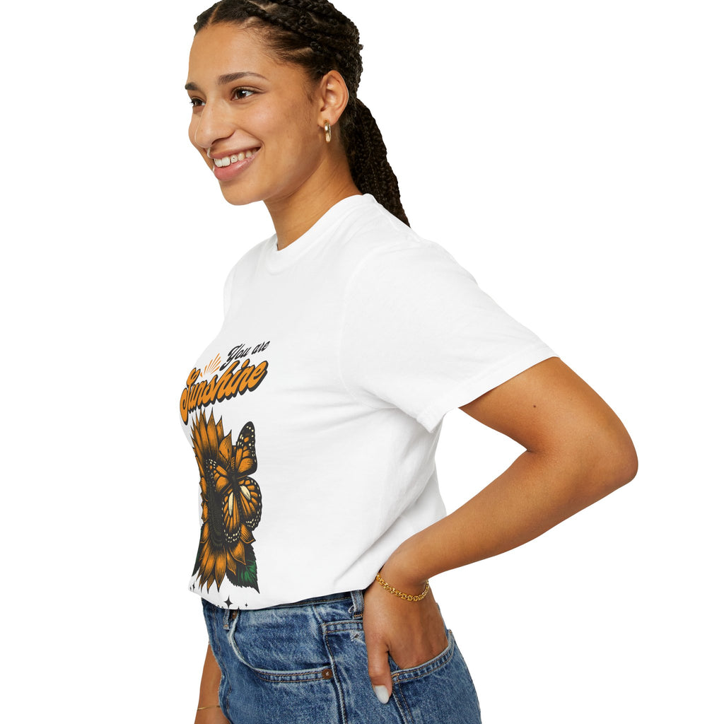 Sunflower and butterfly Garment-Dyed T-shirt