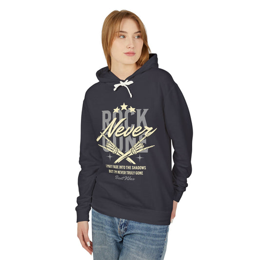Rock Never Gone Illustration  Lightweight Hooded Sweatshirt