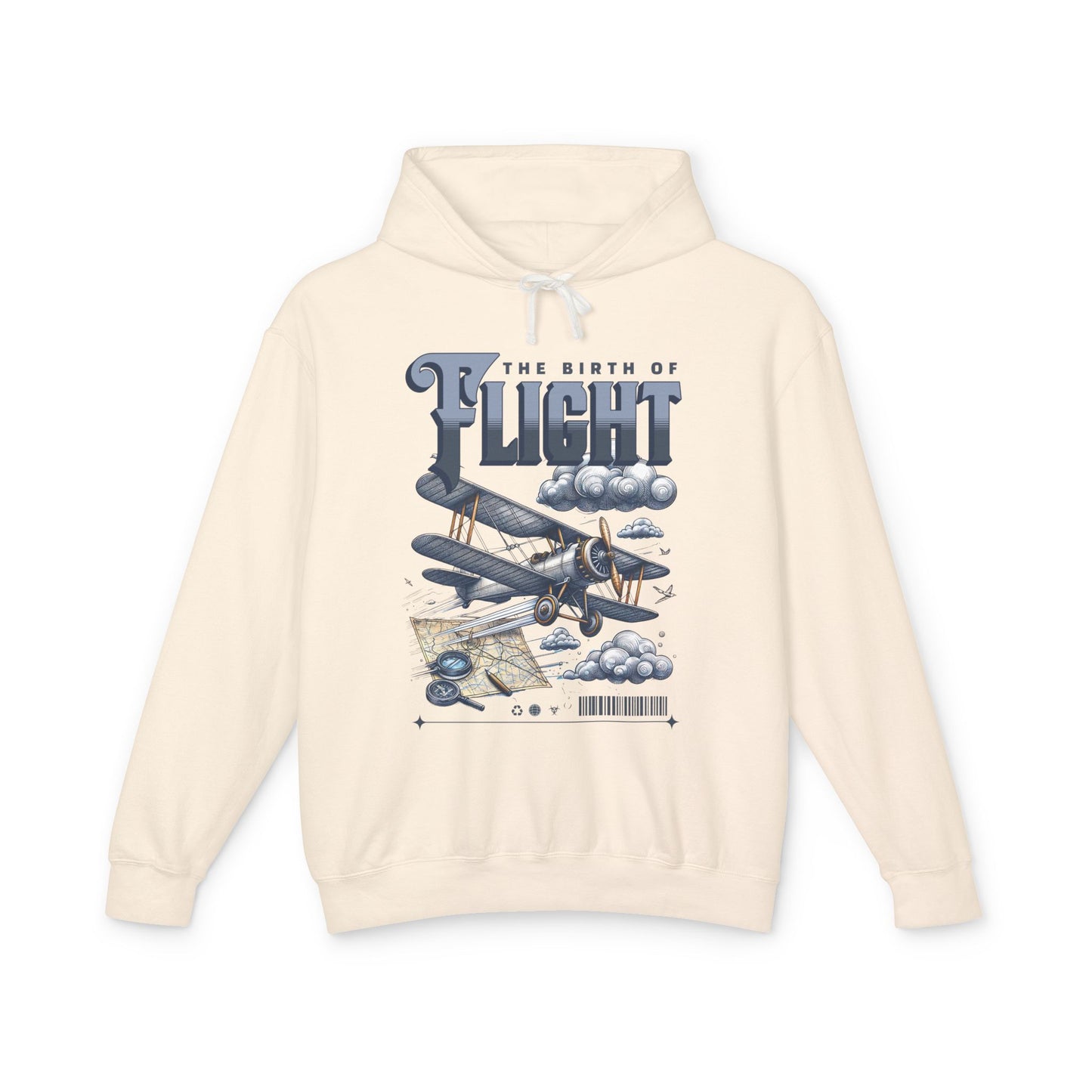 The Birth of Flight  Lightweight Hooded Sweatshirt