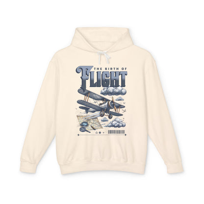 The Birth of Flight  Lightweight Hooded Sweatshirt