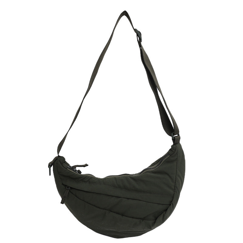 Large Capacity Casual Solid Color Dumpling Bag All-matching