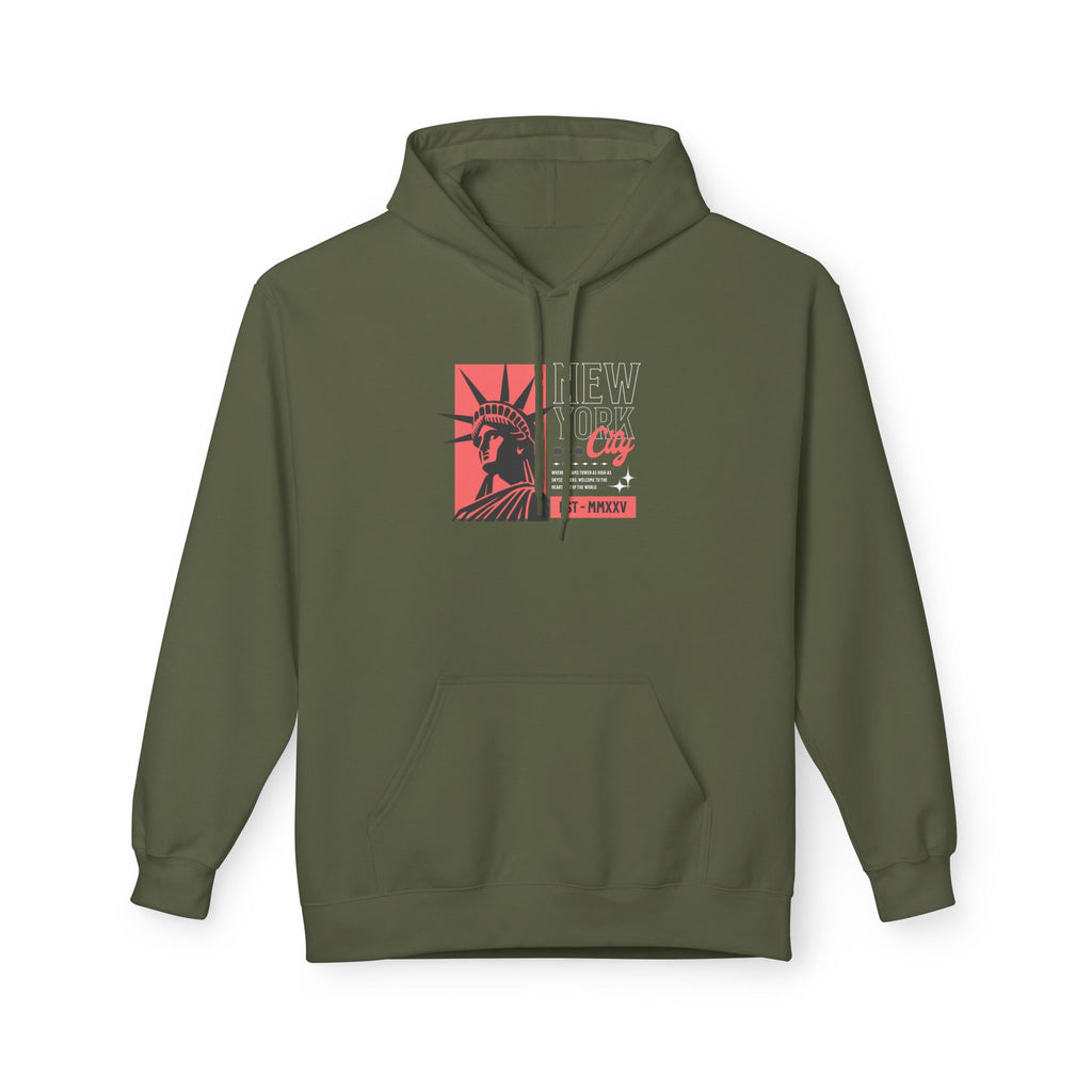Liberty Statue  Midweight Softstyle Fleece Hoodie