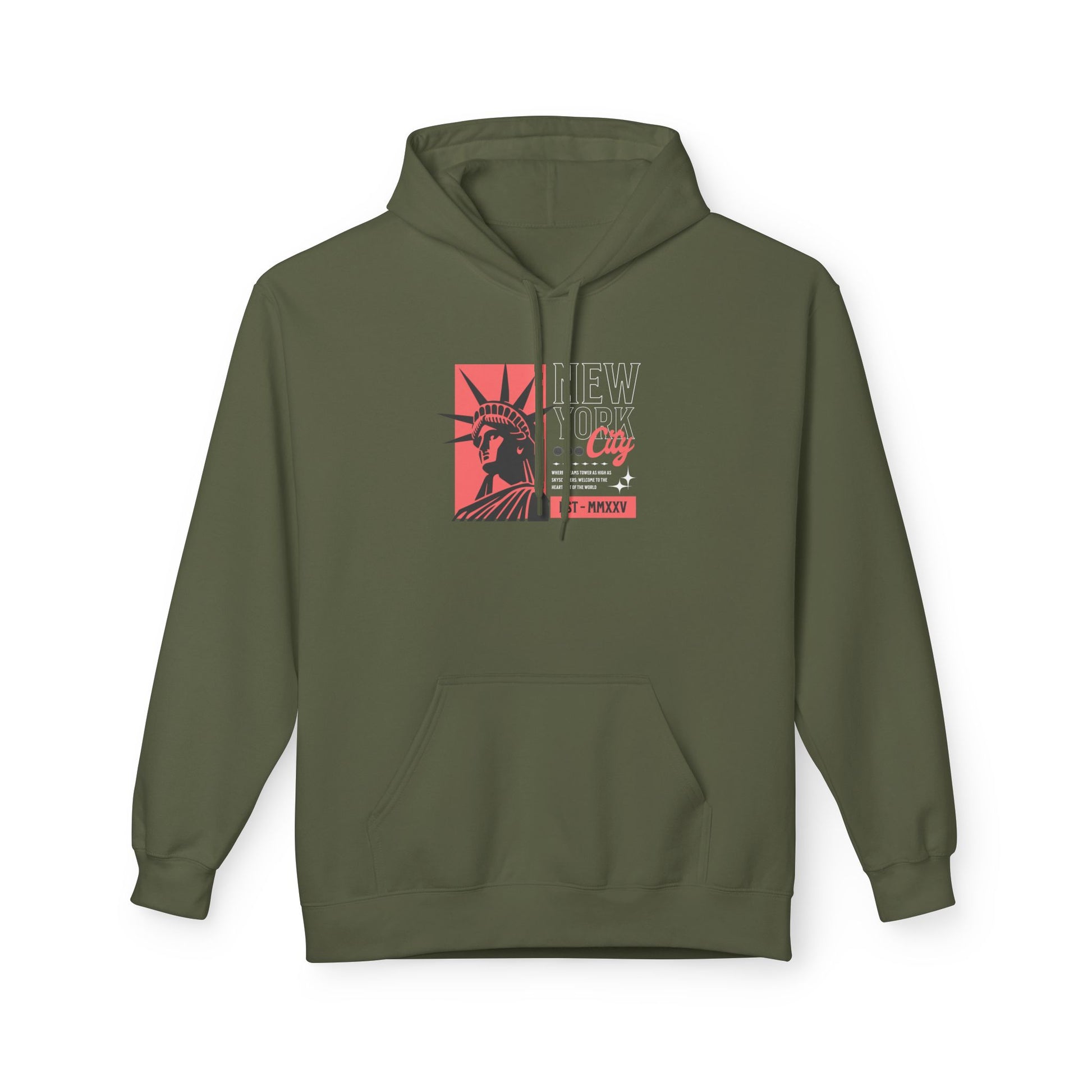 Liberty Statue  Midweight Softstyle Fleece Hoodie