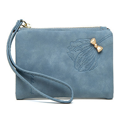 Frosted PU ladies short wallet