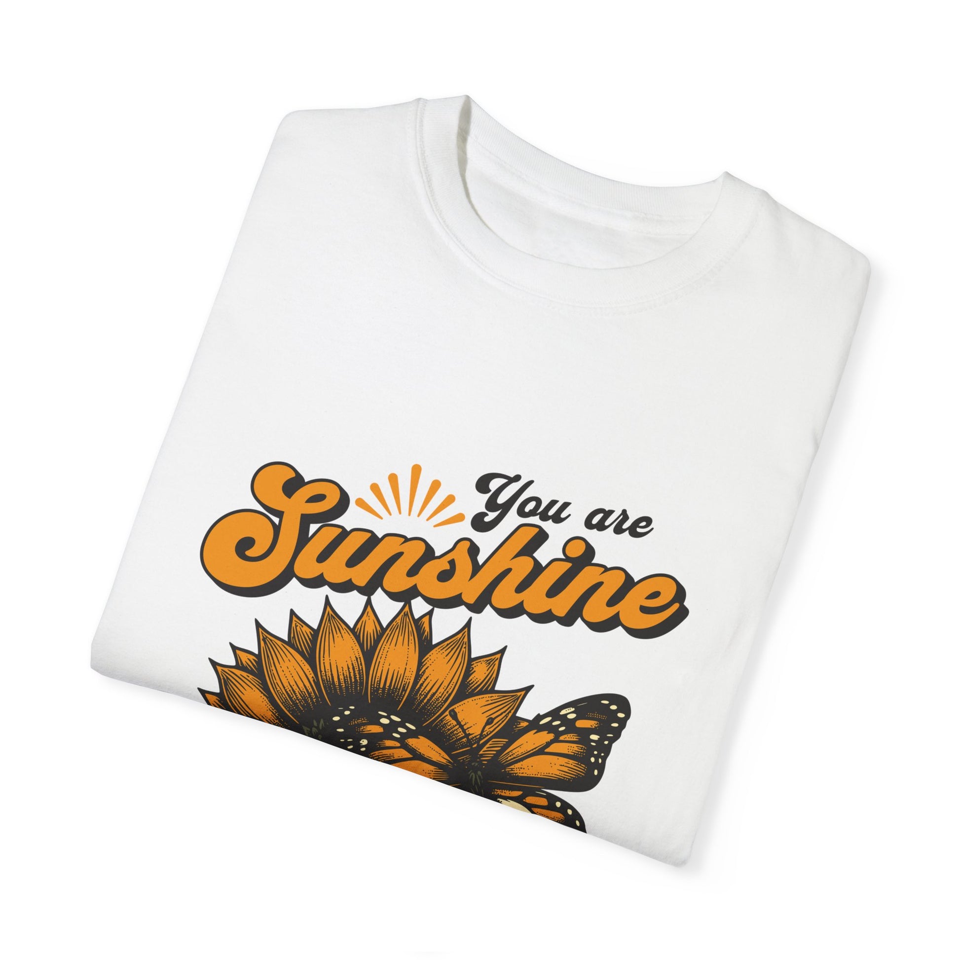 Sunflower and butterfly Garment-Dyed T-shirt