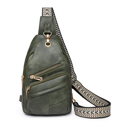 Women's Chest Large Capacity PU Bag