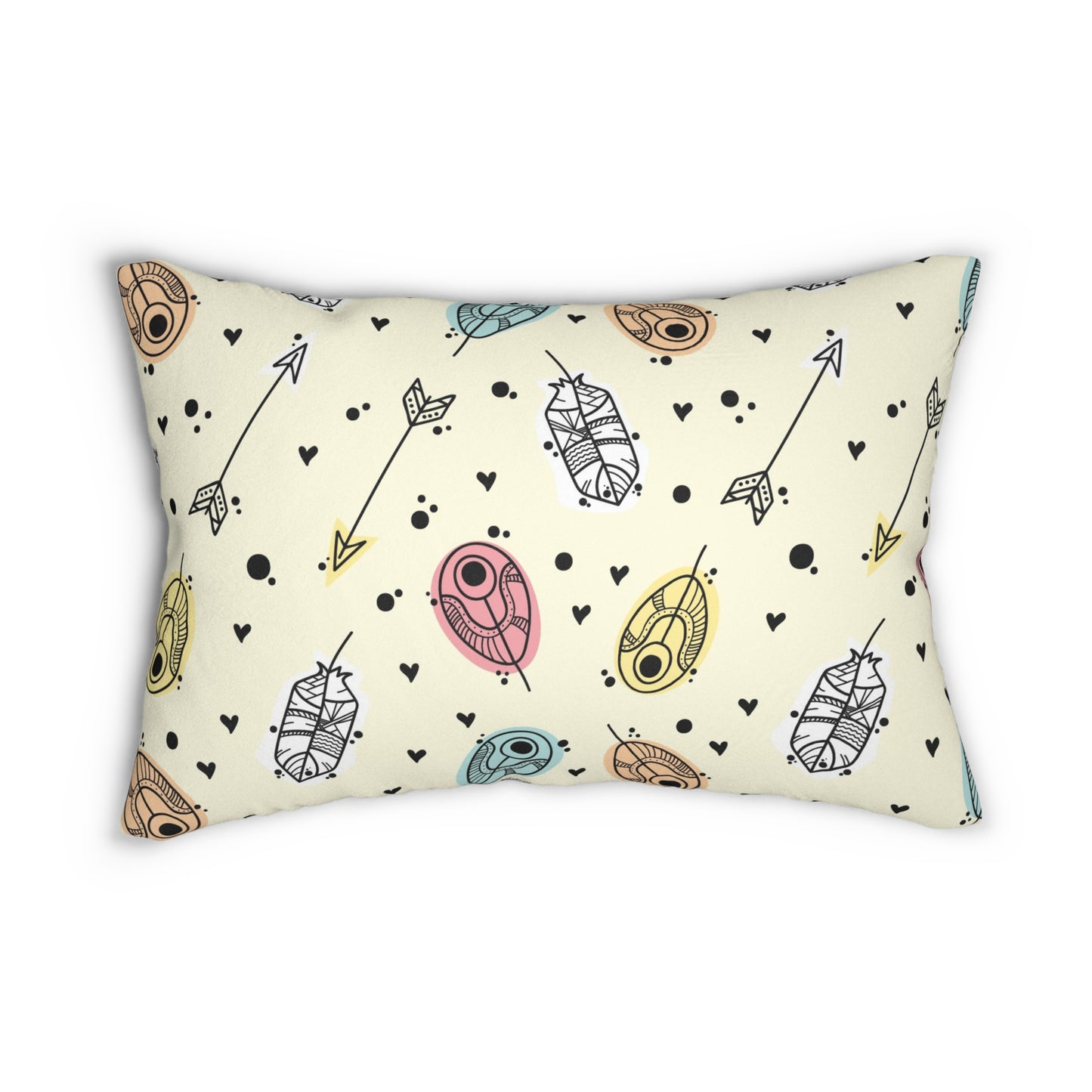 Lumbar Pillow - Cute Hand Work Design