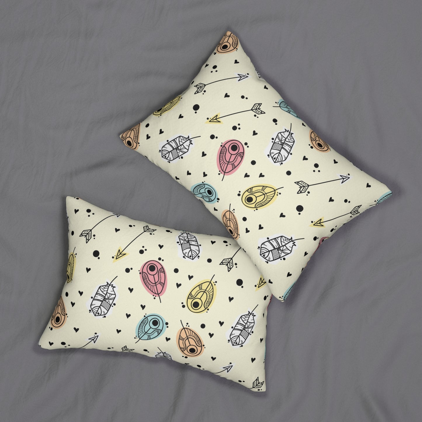 Lumbar Pillow - Cute Hand Work Design
