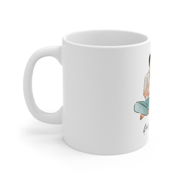 Coffee Time White Ceramic Mug, 11oz