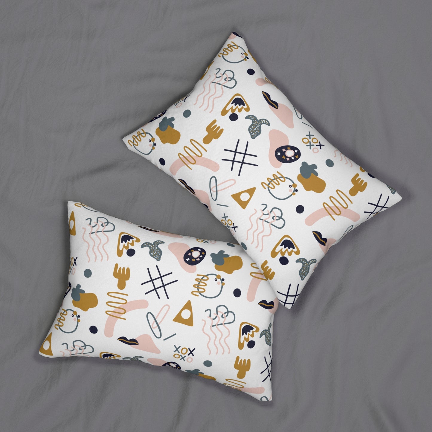 Hand-drawn Lumbar Pillow