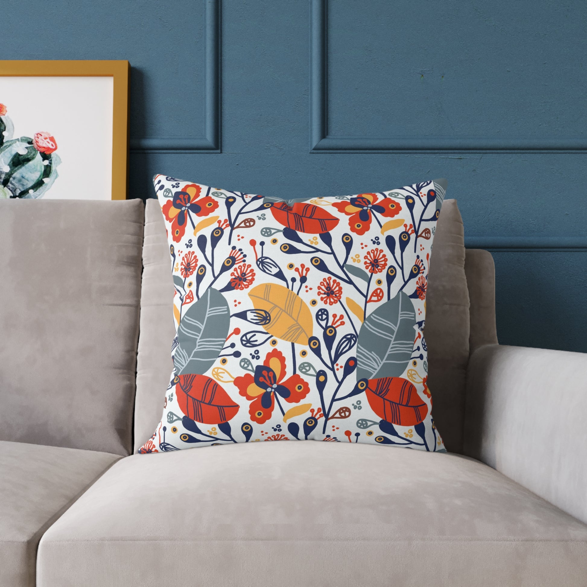 Canvas Pillow Exotic Flowers