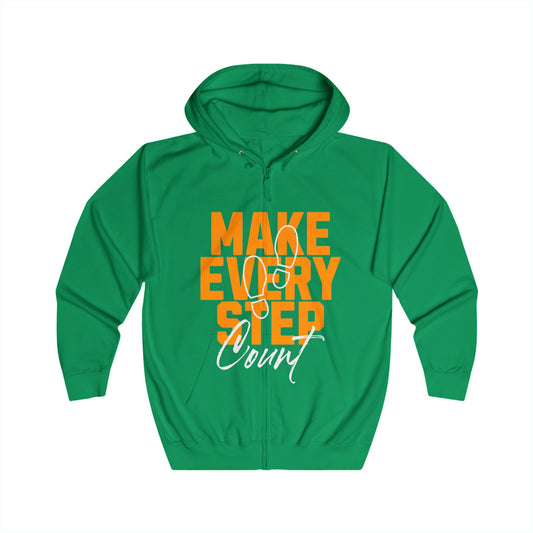 Make Every Step Unisex Full Zip Hoodie