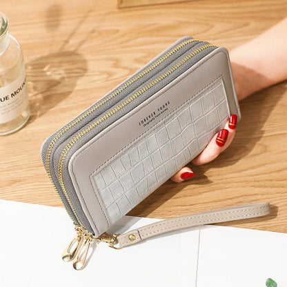 Ladies Long Wallet With Double Zipper