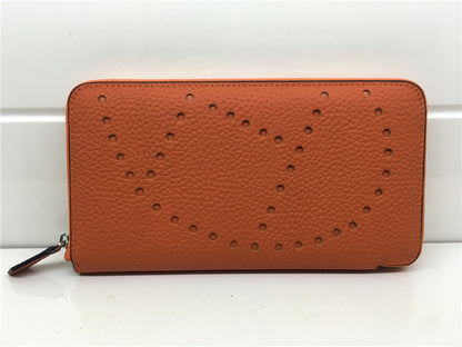 Lychee Pattern Top Layer Cowhide Classic Clutch