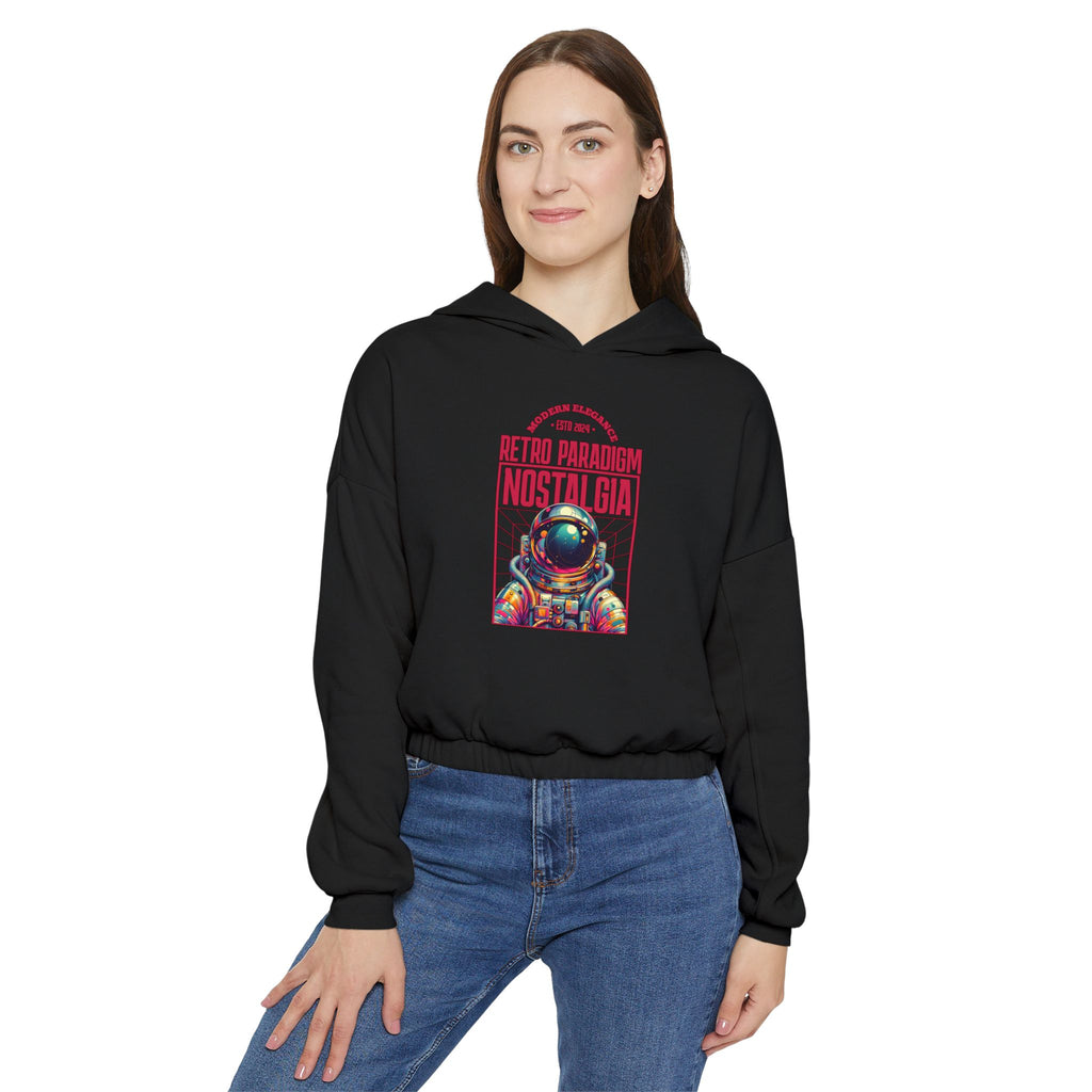 Retro Paradigm  Cinched Bottom Hoodie