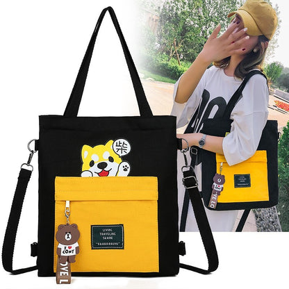 Korean Canvas Messenger Handbag Student Shoulders