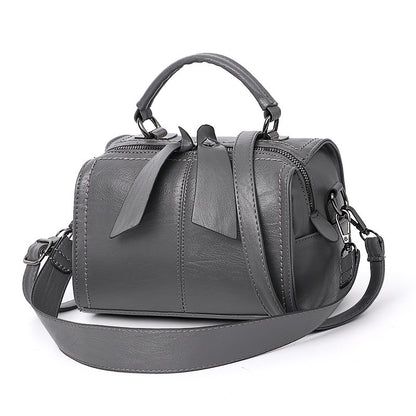 Soft leather Boston women's bag