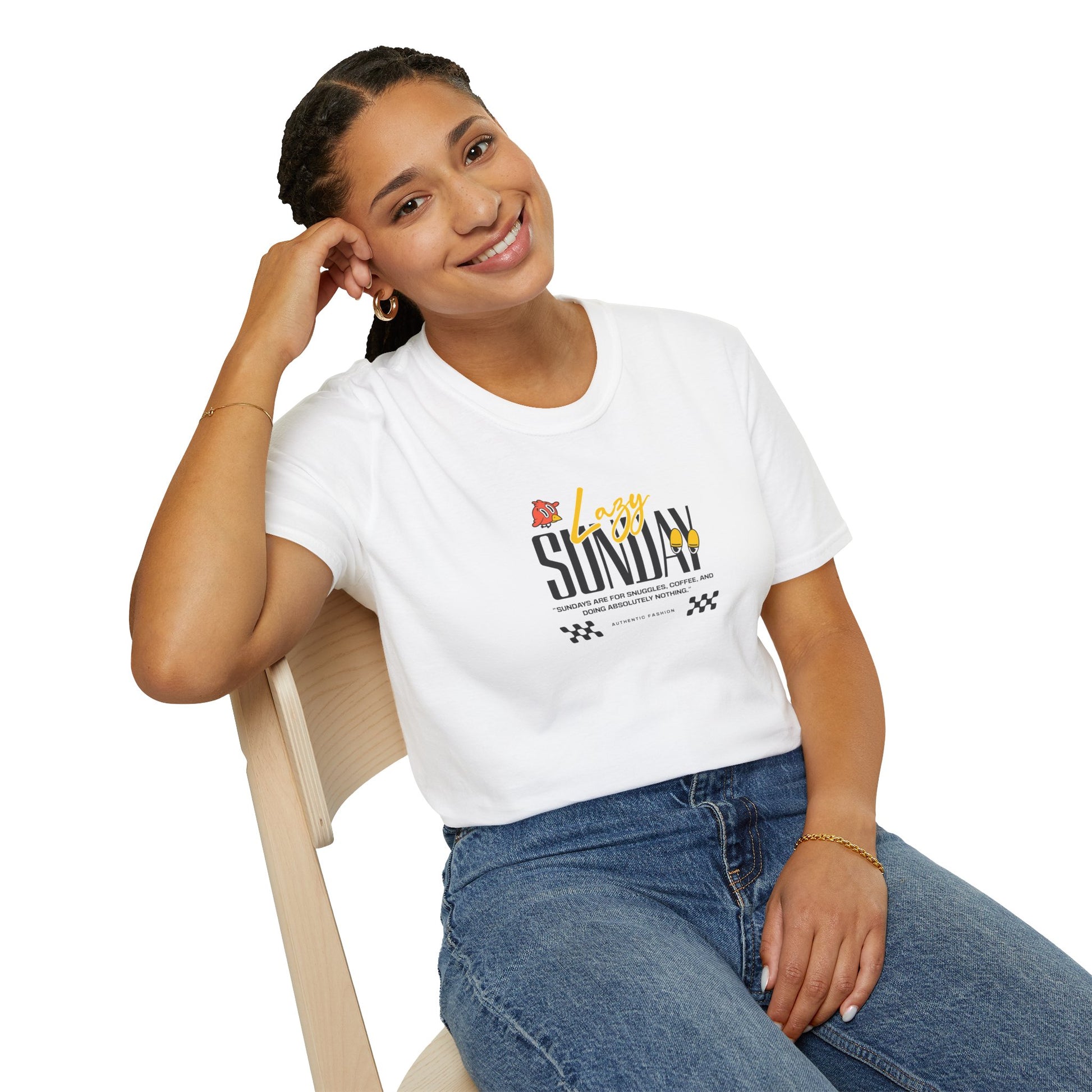Lazy Sunday Cartoon Softstyle T-Shirt