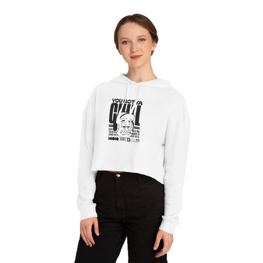You Gotta Chill Cropped Hooded Sweatshirt