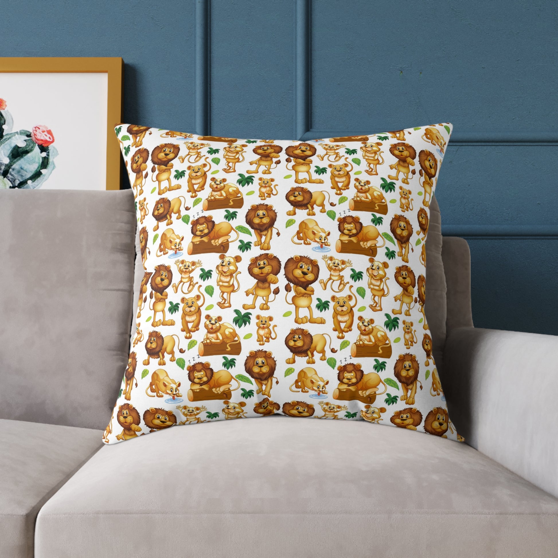 Canvas Pillow - Animals Cartoon Design